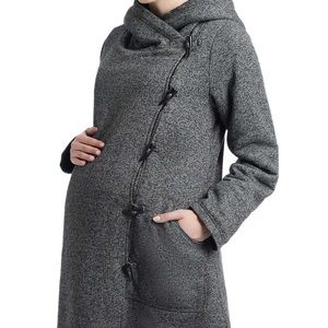 MoMo Maternity Wrap Sherpa Lined Travel Coat
